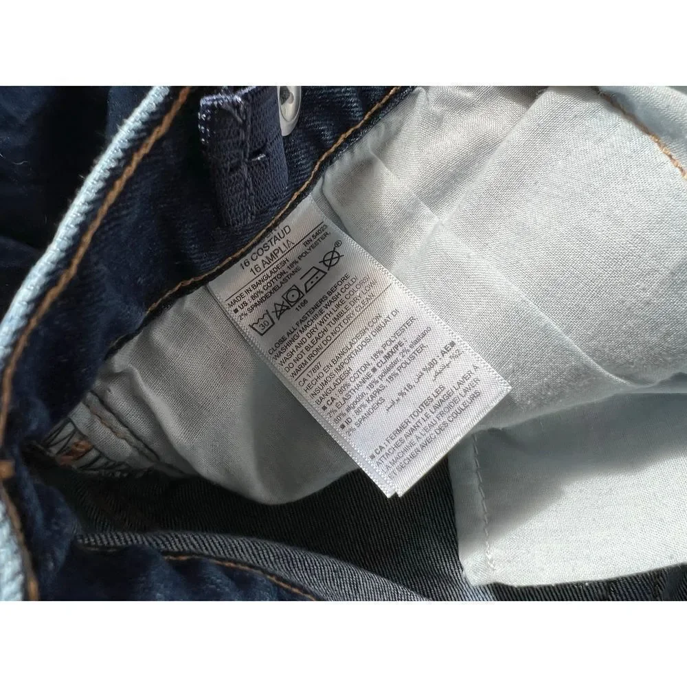 Old Navy straight dark wash boy’s jeans 16 Husky